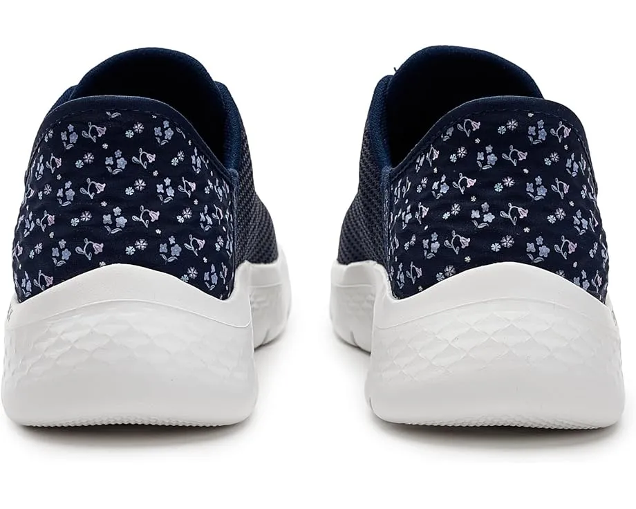 SKECHERS Performance Go Walk Flex Lily Rose с эластичными шнурками и сетчатым верхом