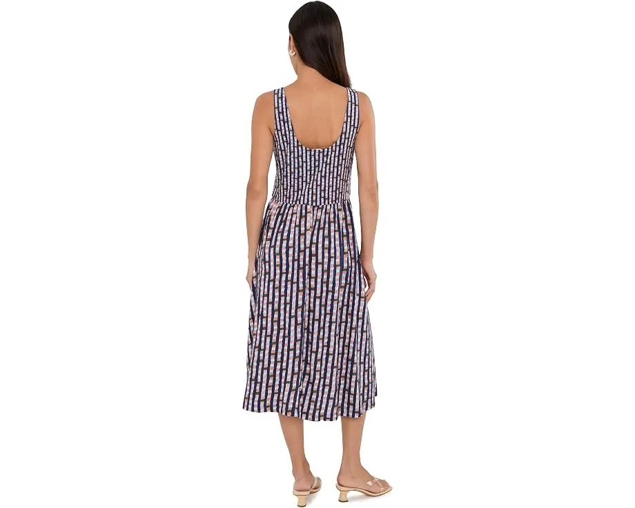 Платье NIC+ZOE Petite Dani Reef Stripe в полоску с вырезом лодочка