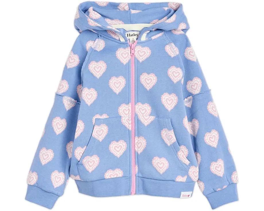 Детская толстовка Heart Burst Full-Zip Hoodie от Hatley с хлопком
