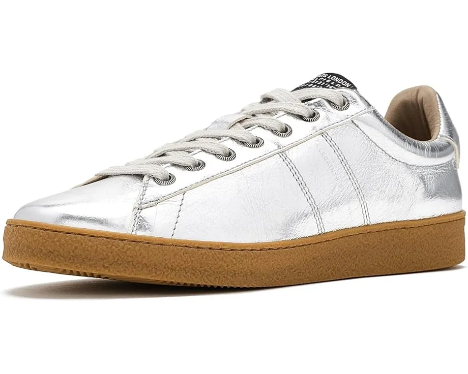 Кроссовки AllSaints Leon из глянцевой кожи с круглым носком