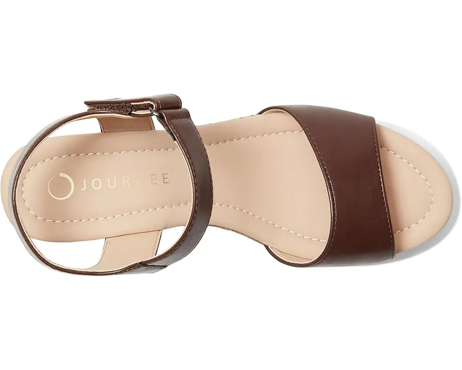 Сандалии Ranae на танкетке из пробки с регулируемой липучкой