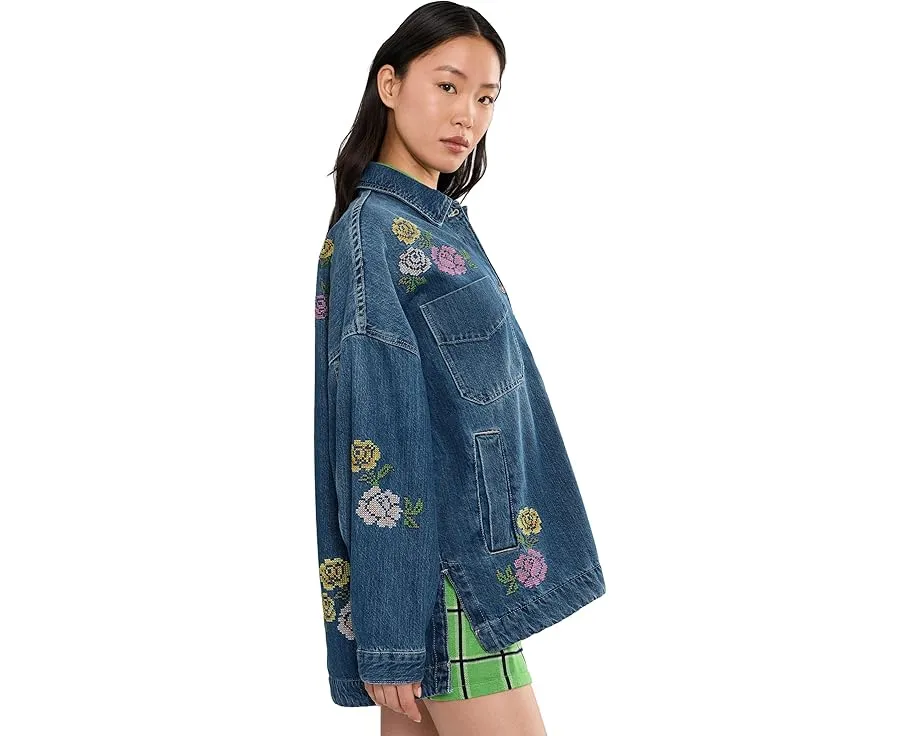 Рубашка Madison City Embroidered Free Peoplе с вышивкой
