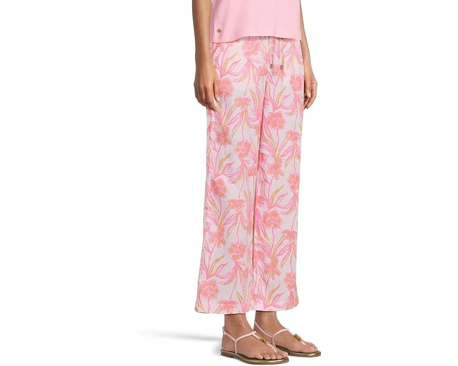 Брюки-кроп Lilly Pulitzer Brawley из льна на резинке