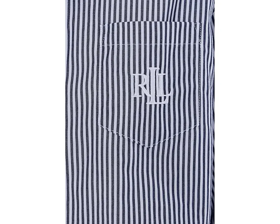 Ночная сорочка Long Sleeve Roll Tab His Shirt с цветочным принтом Lauren Ralph Lauren
