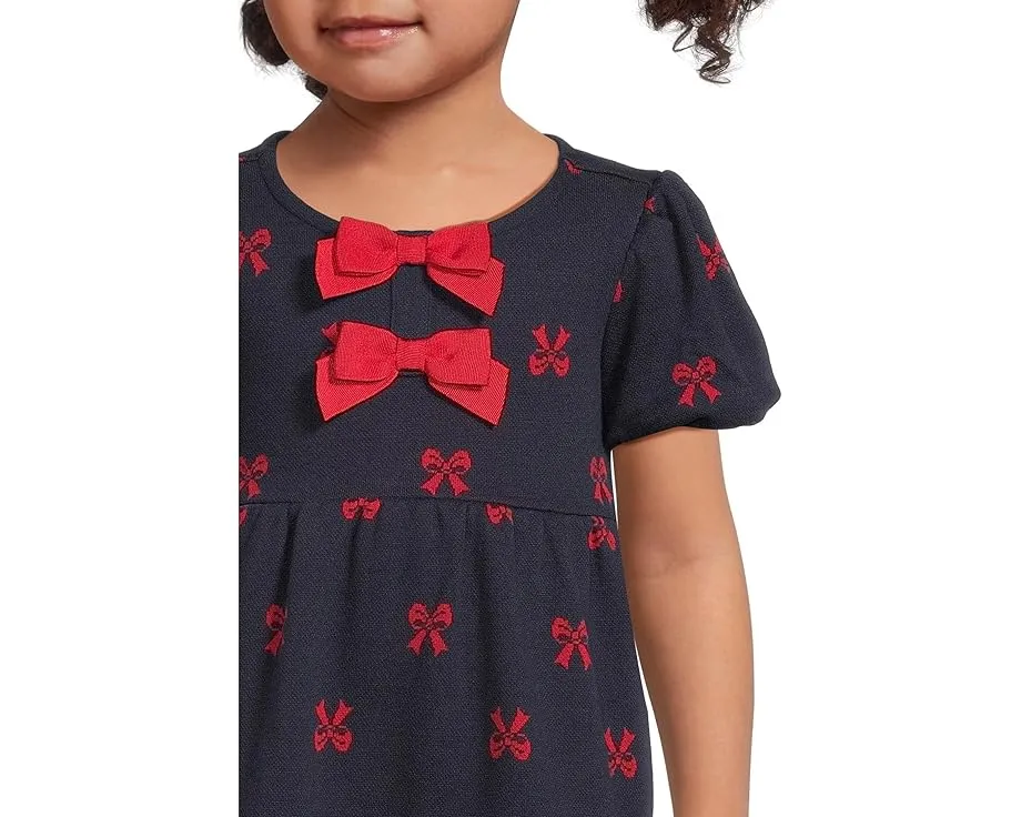 Платье Janie and Jack с принтом бантов и юбкой с рюшами