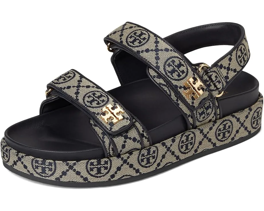 Спортивные сандалии Tory Burch Kira с монограммой T и ремешком на пятке