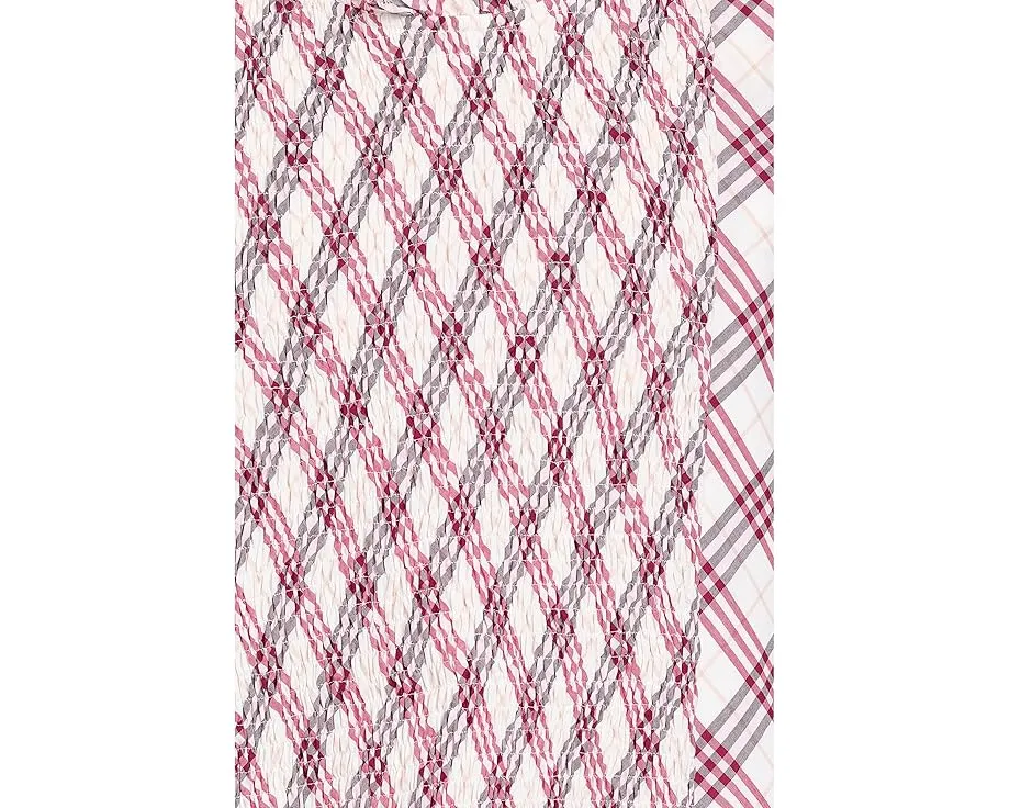 Платье Burberry Kids Yvette для детей с клетчатым принтом и присборенным лифом