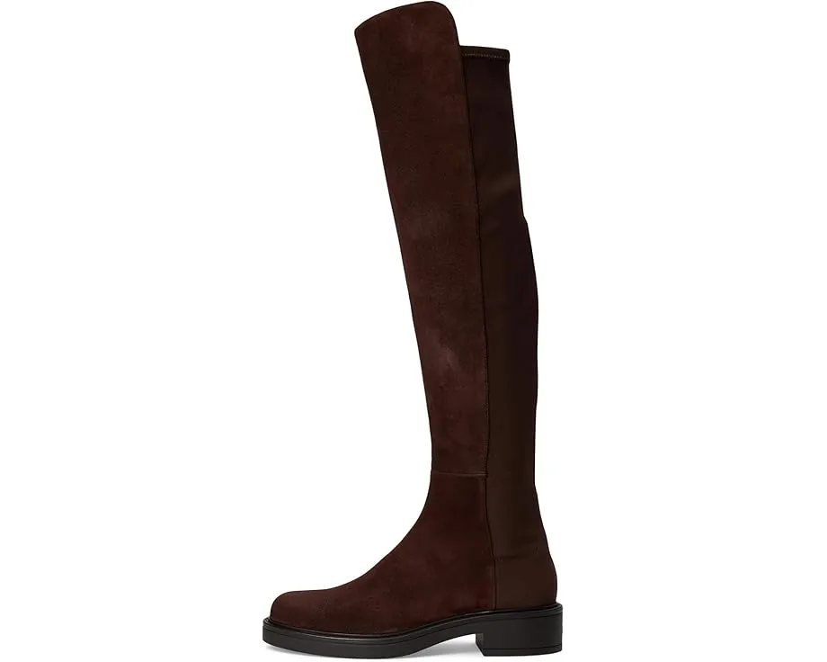 Ботинки Stuart Weitzman 5050 Celia из замши с квадратным каблуком