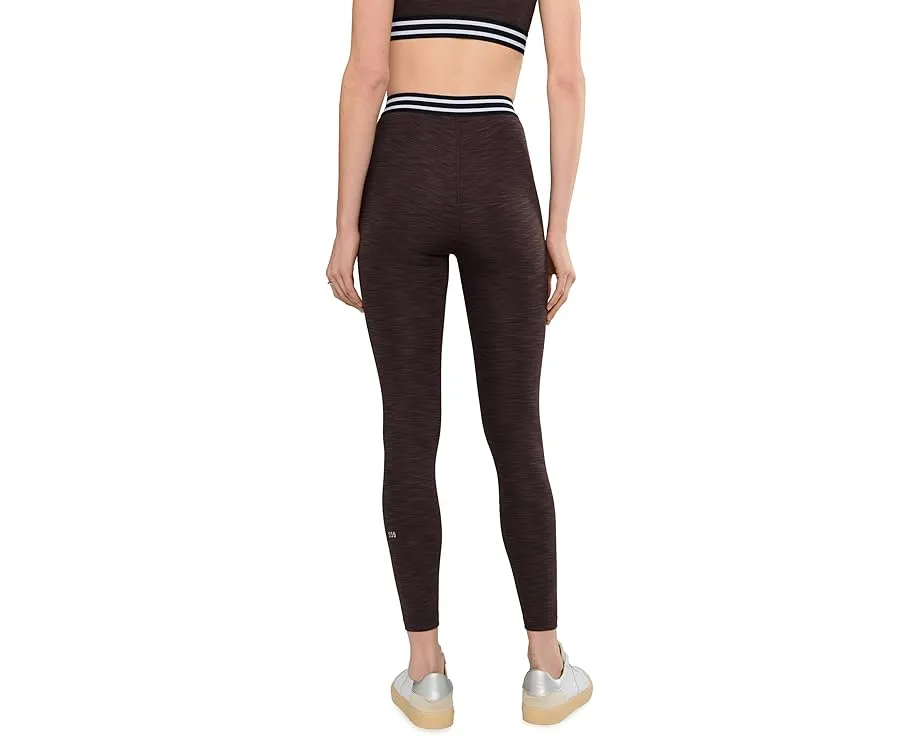 Леггинсы Splits59 Bailey High Waist Active Rib 7/8 с рельефной резинкой и полосатым поясом