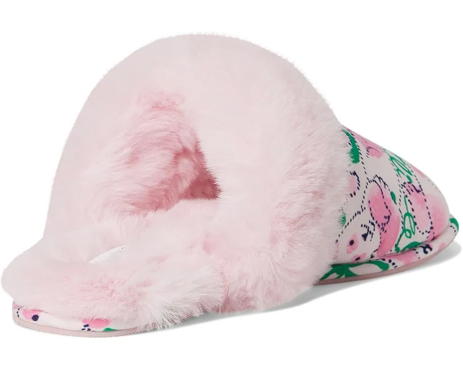 Домашние тапочки Lilly Pulitzer Plush Clara из плюша с принтом