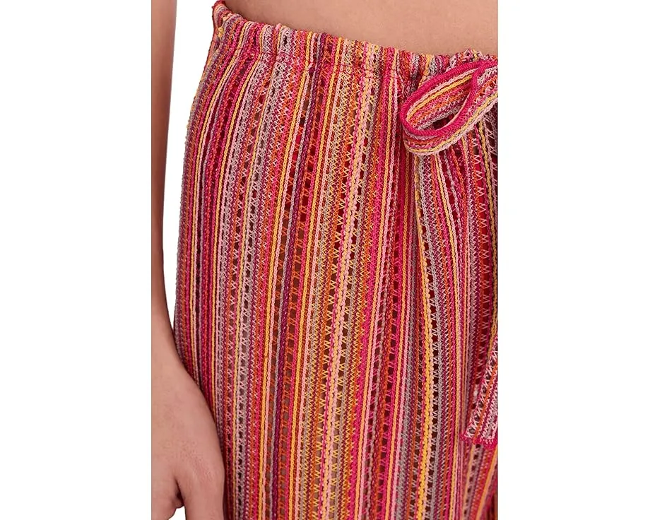 Штаны BECCA Seaside Crochet Knit с разрезом по бокам и регулируемым поясом