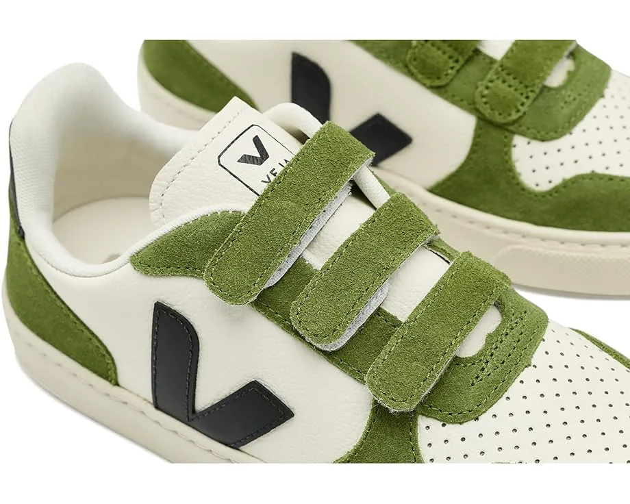 Детские кроссовки VEJA Small V-10 из экологичной кожи с застежками на липучках
