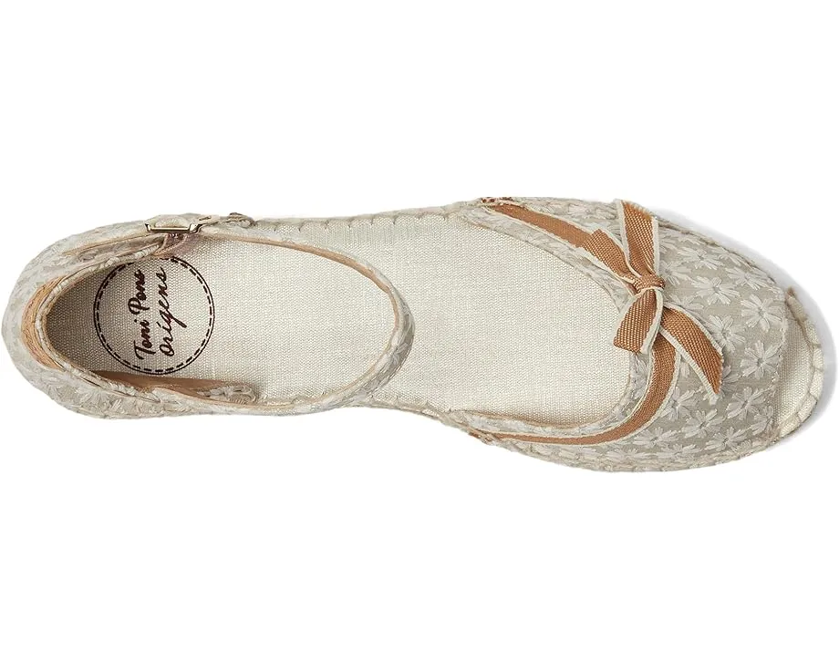 Сандалии-эспадрильи Toni Pons Diana с открытым мысом и нежным бантом