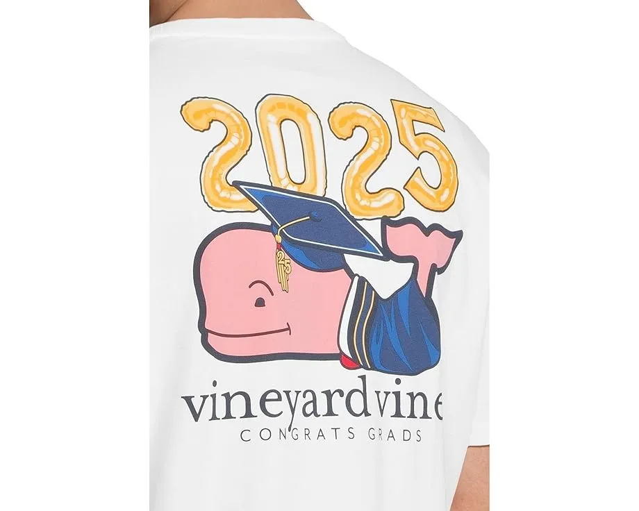 Футболка Vineyard Vines 2025 Graduation Whale с коротким рукавом и принтом