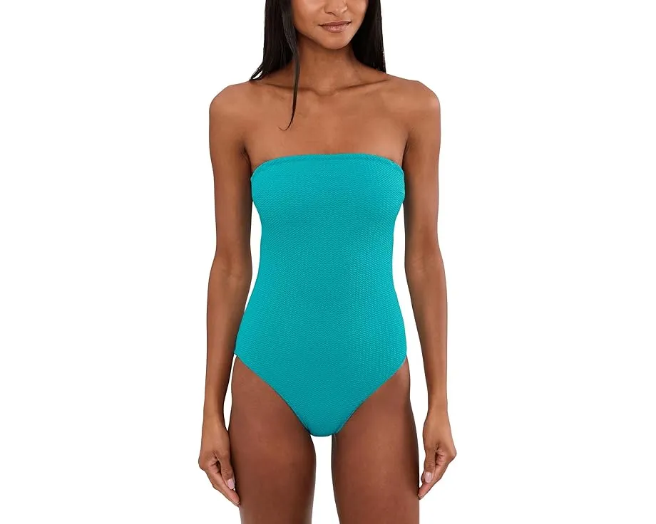 Цельный купальник бандо Seafolly Sea Dive с завязками на шее