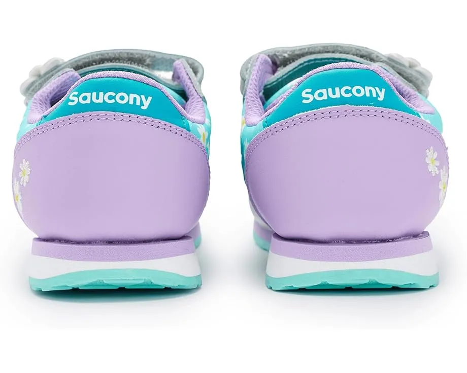 Детские кроссовки Saucony Kids Jazz с застежкой на липучке из замши и сетки