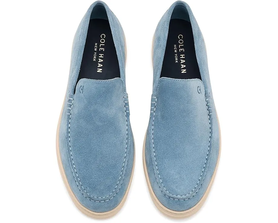 Лоферы Greenwich Grand Venetian Cole Haan из замши с округлым мысом