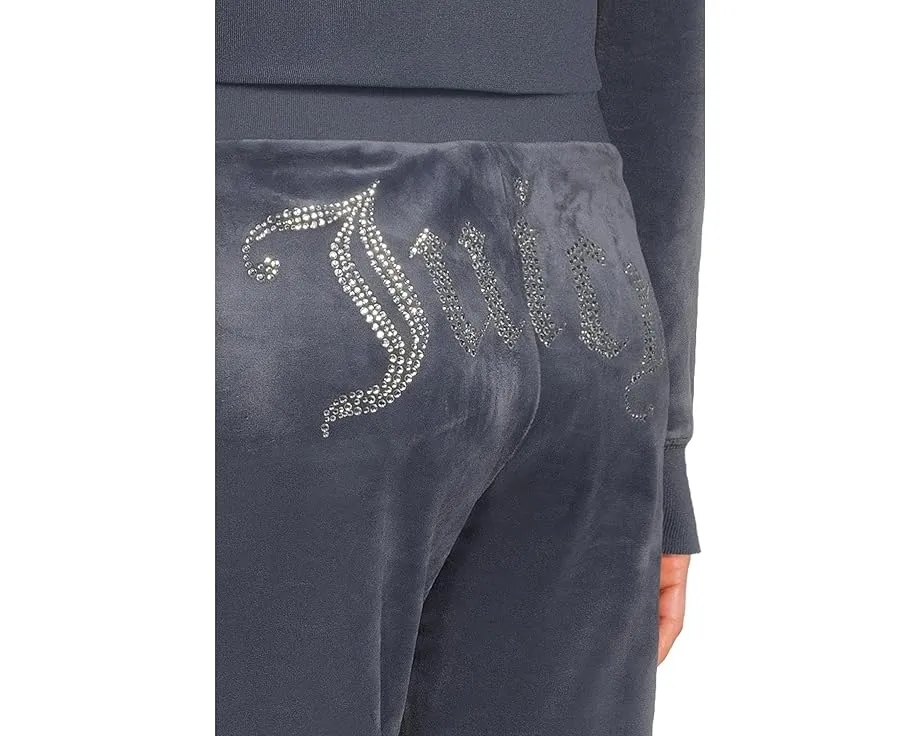 Вельветовые брюки Juicy Couture с резинкой на поясе и шнурком