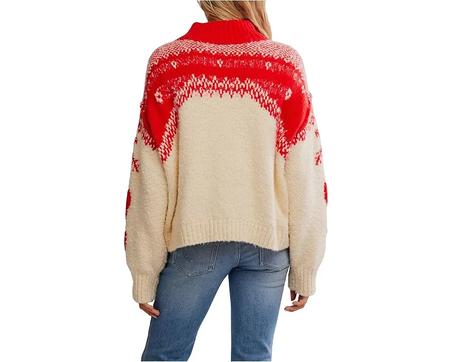 Свитер Free People Mythical с воротником и молнией на четверть