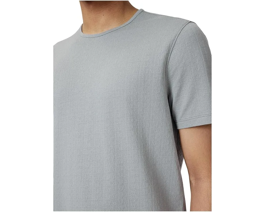 Футболка John Varvatos Stanley Crew с коротким рукавом и фактурной строчкой