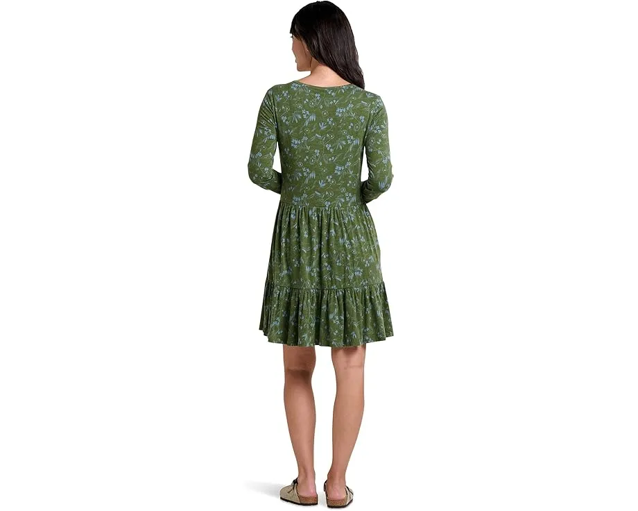 Платье Toad&Co Marley с длинным рукавом и ярусным дизайном в горошек