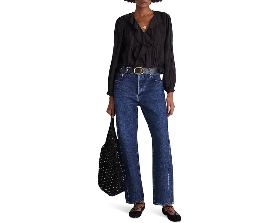 Джинсы Madewell Pieced Barrel с зауженным кроем и потертостями Mckinney Wash