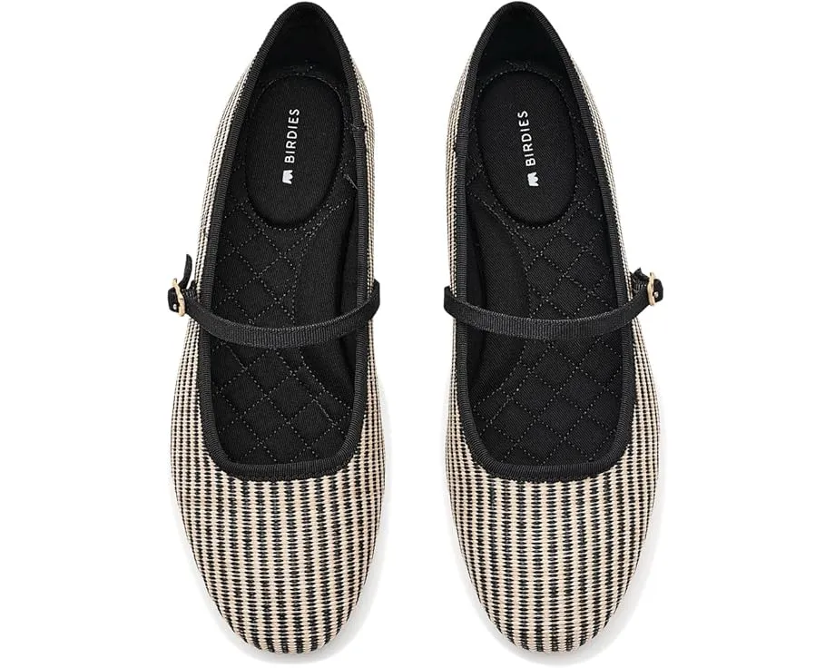 Туфли-лодочки Birdies Hummingbird Mary Jane Two-tone Raffia с квадратным носком