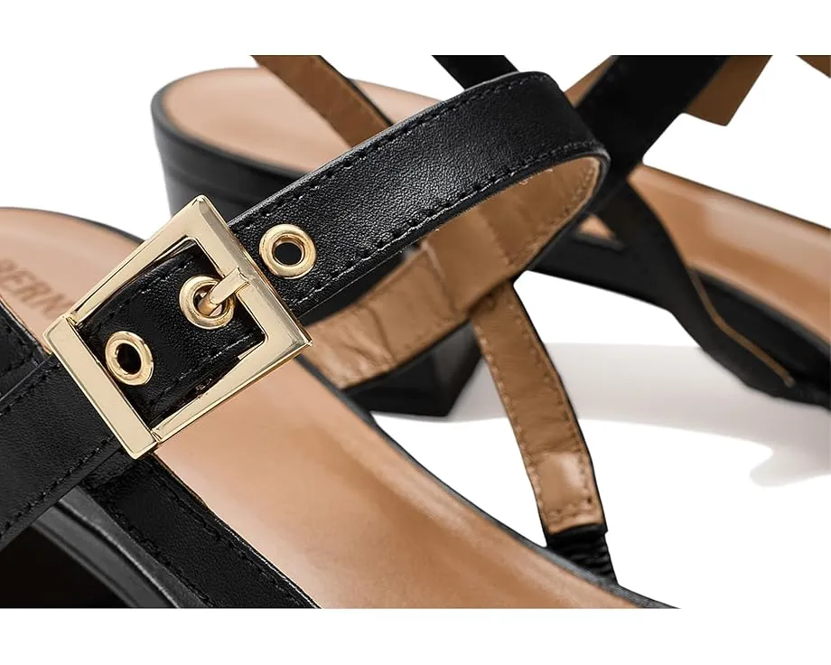 Босоножки Bernardo Jinji на низком каблуке с двойным ремешком