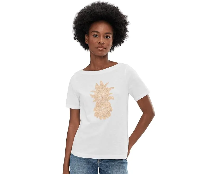 Футболка Tommy Bahama с вышитым ананасом из органического хлопка
