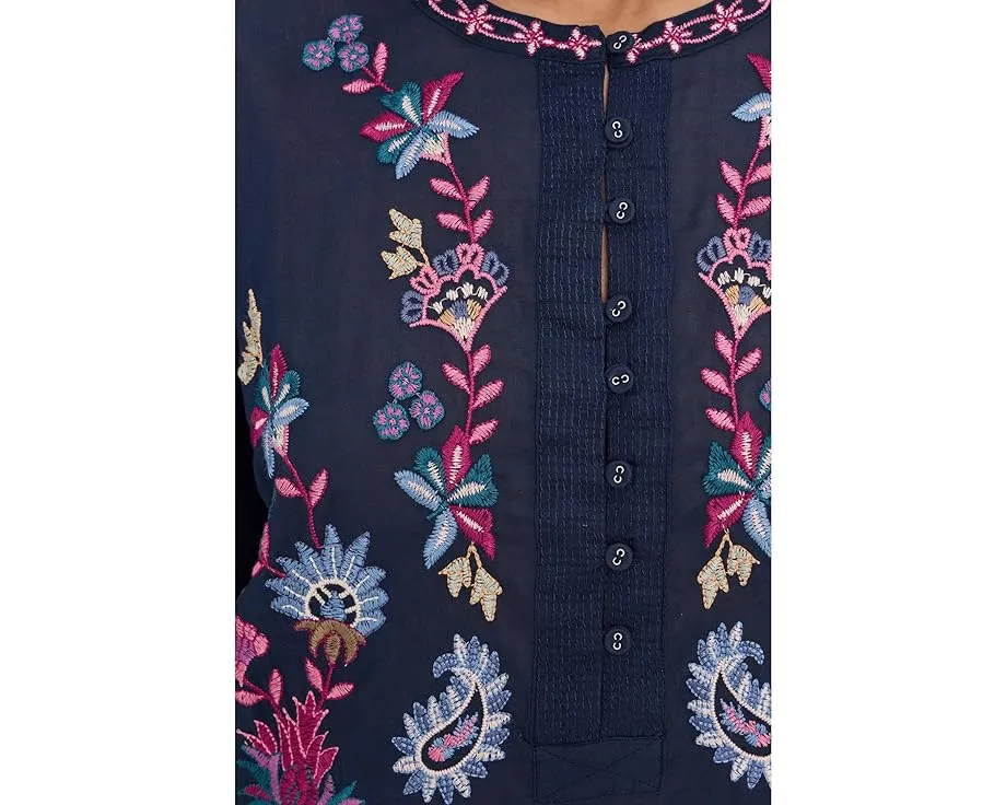 Johnny Was Блуза Field Henley с цветочным принтом