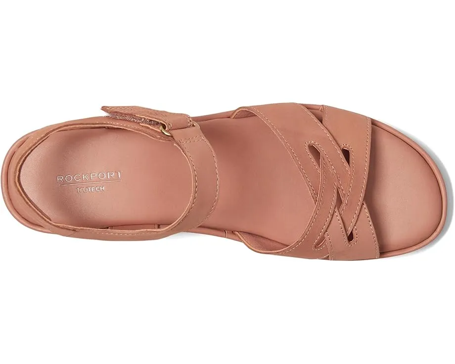 Сандалии-танкетки Rockport Amira с перекрестными ремешками и технологией truTECH