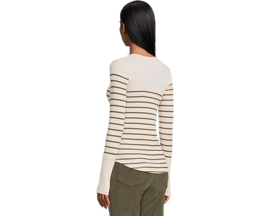 Термобелье Thermal Forever Stripe Henley с облегающим кроем и планкой на пуговицах