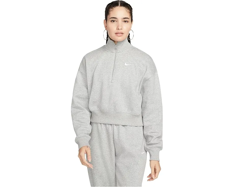 Кроп-свитшот Nike Sportswear Phoenix Fleece с молнией на 1/4