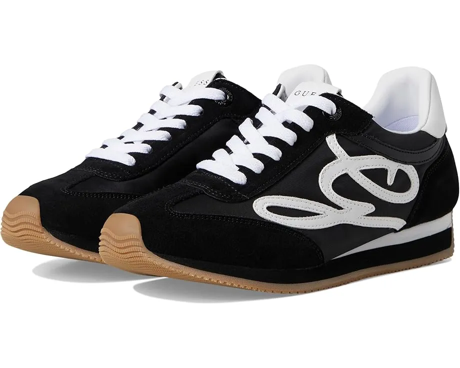 Кроссовки GUESS Skroll из замши с логотипом и резиновой подошвой