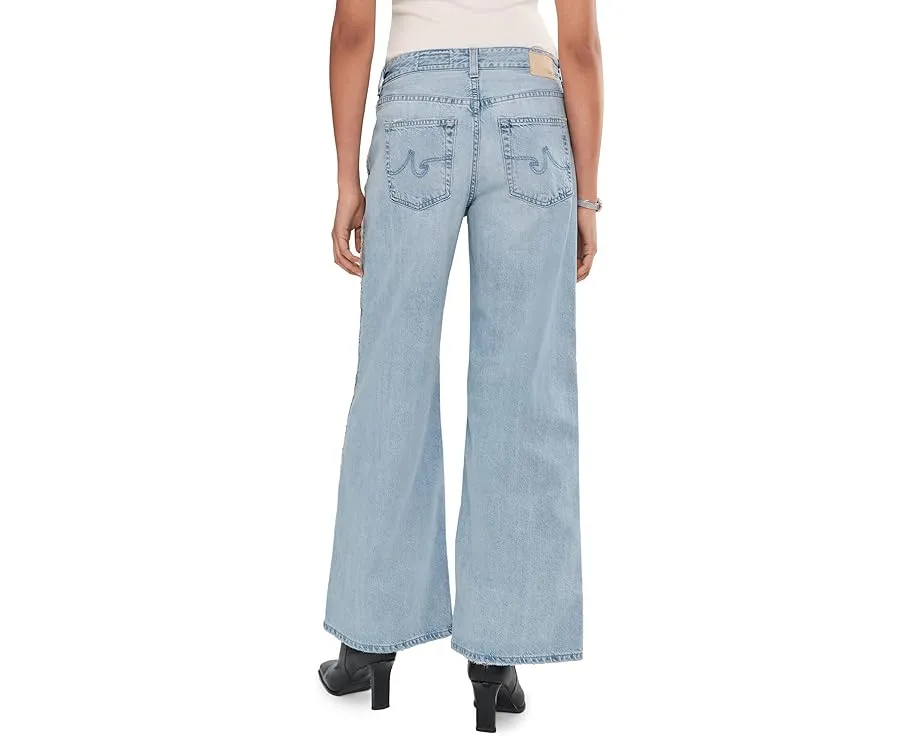 Широкие джинсы AG Saige Mid-Rise Wide Leg с высокой талией