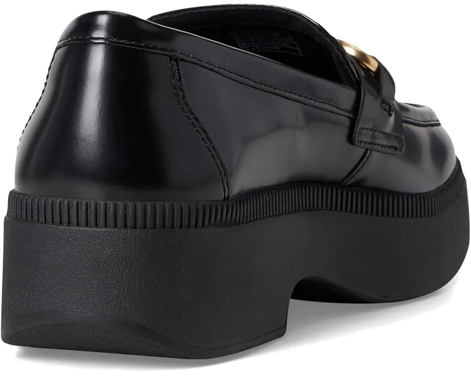 Лоферы FitFlop F-Luma на скрытом клине с пряжкой из гладкой кожи