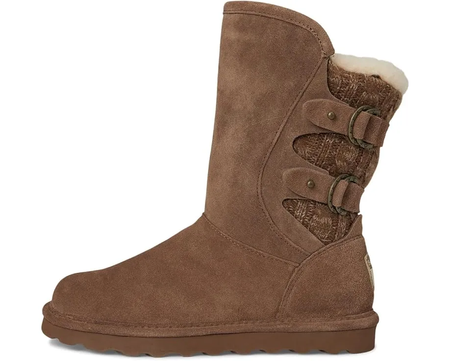 Зимние угги Bearpaw Jenni из замши с меховой отделкой и декоративной пряжкой
