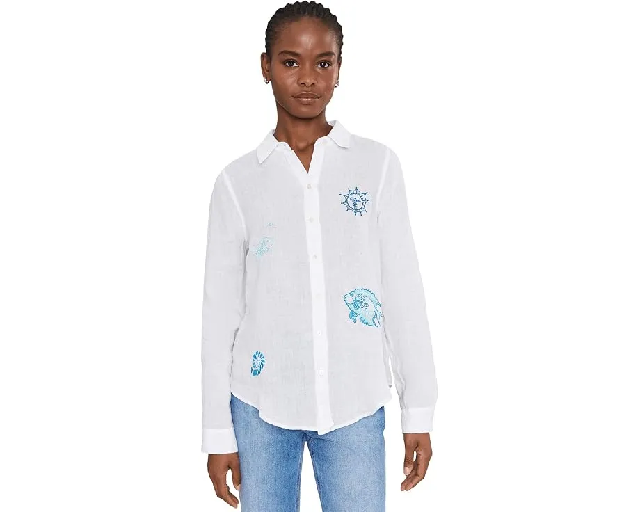 Рубашка Sea View Button Down от Lilly Pulitzer льняная