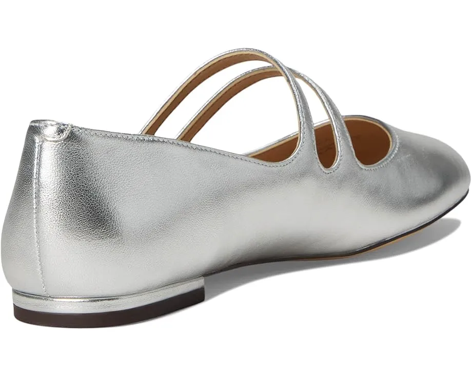 Туфли COACH Winley Metallic Leather Mary Jane с квадратным носком и двойной застежкой