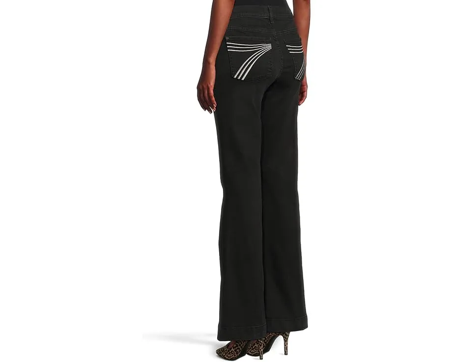 Джинсы 7 For All Mankind Dojo Tailorless с высокой талией и расклешенным силуэтом