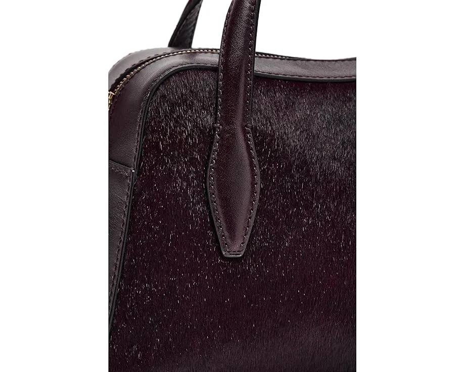 Маленькая сумка Madewell Small Satchel Haircalf из телячьей кожи с двумя ручками