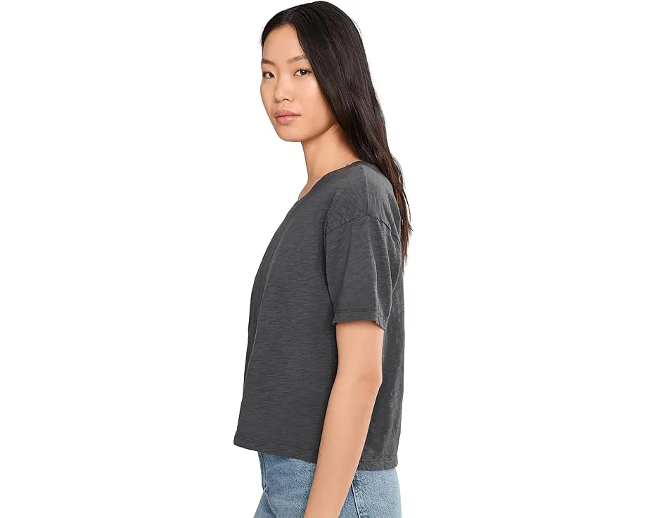 Укороченная футболка Mod-o-doc с квадратным силуэтом и круглым вырезом