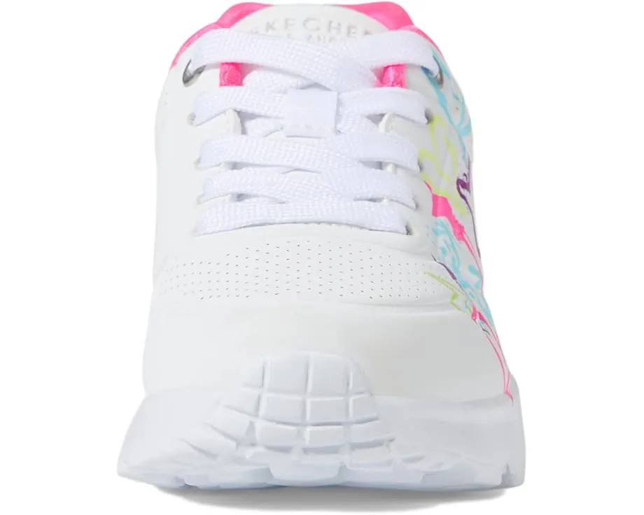 Детские кроссовки Skechers Uno Lite My Drip с принтом капель и звезд