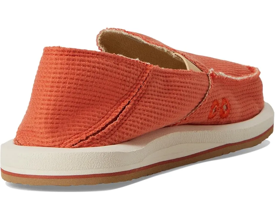 Sanuk Donna Waffle Knit с вафельной вязкой и стелькой Soft Top с защитой от запаха