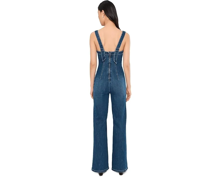 Комбинезон Suns Out Bootcut от Free People из стрейч-денима с расклешенными штанинами