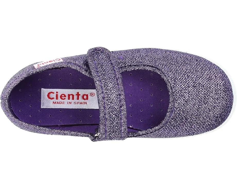 Детские туфельки Cienta Kids 56013 в стиле Мэри Джейн с блестками