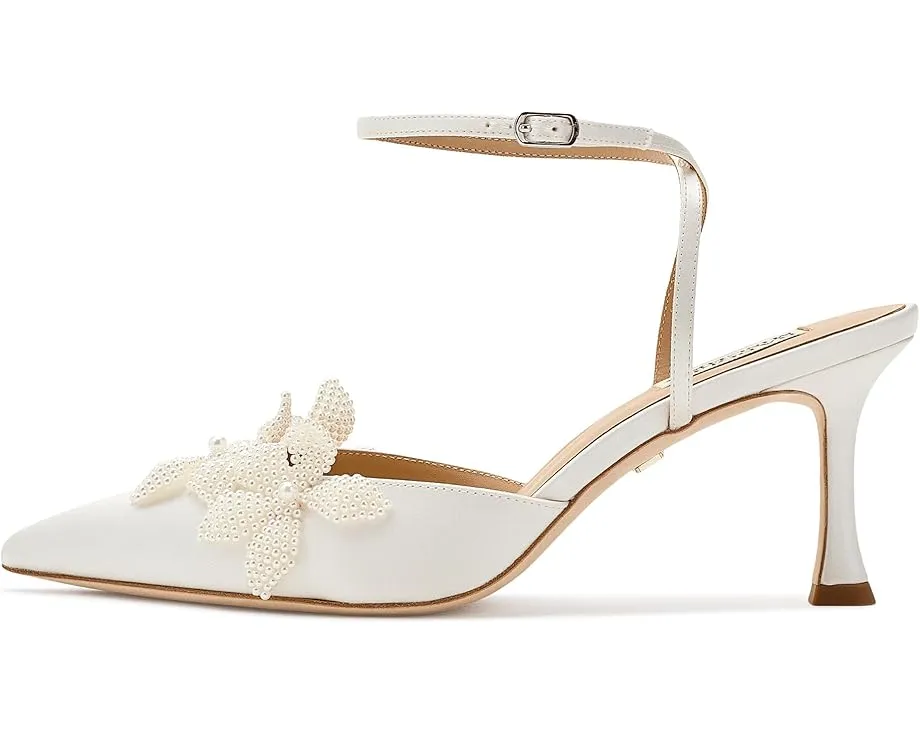 Туфли-лодочки Badgley Mischka Whitman с острым носком и жемчужным цветком на тонком каблуке