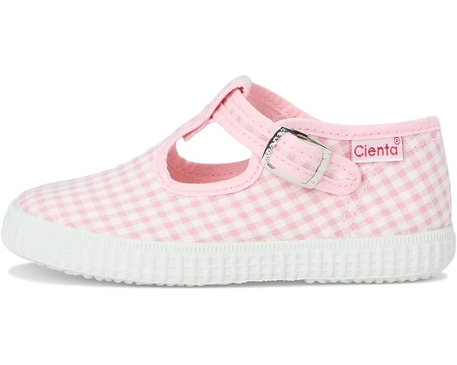 Детские туфли Cienta 51052 с клетчатым принтом и регулируемой пряжкой
