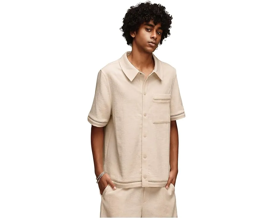 Рубашка UGG Devyn с коротким рукавом и отделкой из косы