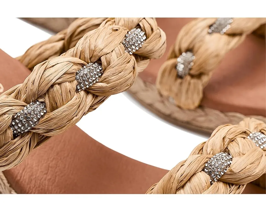 Босоножки Andre Assous Nolita Raffia на платформе из рафии с клиновидным каблуком